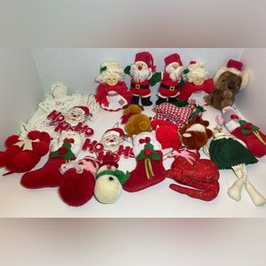 Set of 20 Vintage Christmas Ornaments